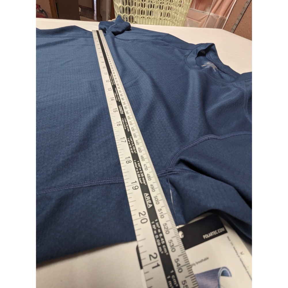 REI Mens Polartec Power Dry Lightweight Base Layer Crew Shirt Orion Blue Medium - Picture 10 of 12